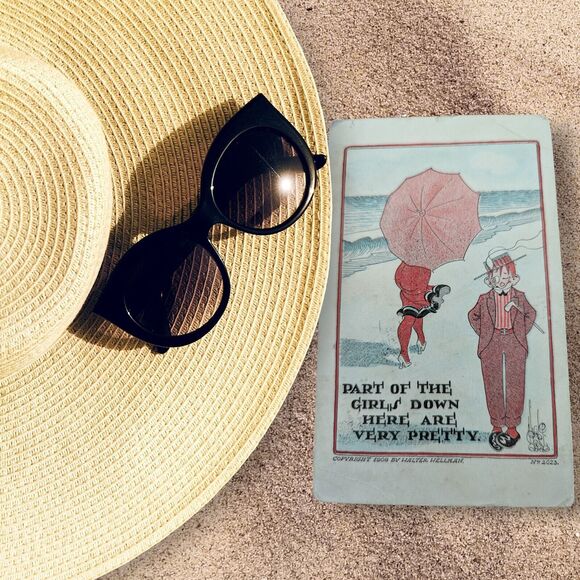 Postcard Humor Funny Cartoon Man Woman w/Umbrella To JR Peifer PA Vintage 1909 - Picture 1 of 8